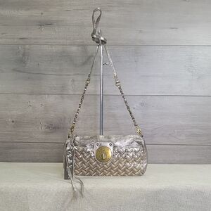 Elliott Lucca 3 way Demi Metallic Woven Leather Crossbody Shoulder Bag